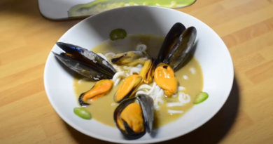 Mejillones con calamares, horchata valenciana de café Mejillones con calamares, horchata valenciana de café